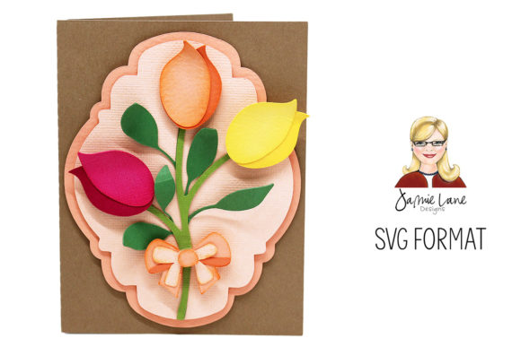 A2 Tulip Card: SVG Cutting Template Guide