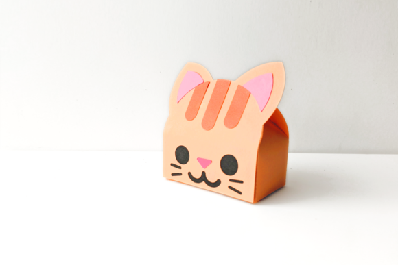 Cat Face Gift Box SVG