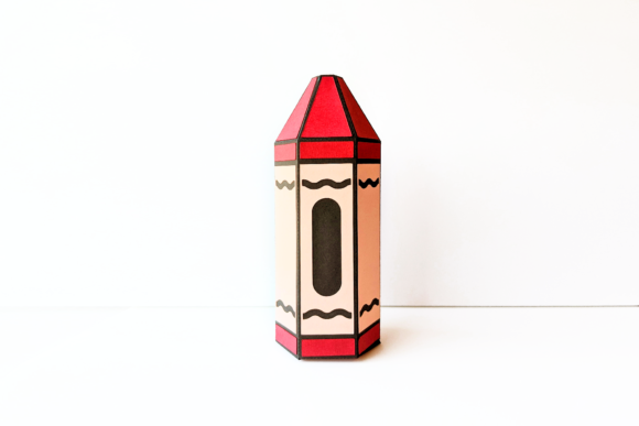 Crayon Hexagon Gift Box SVG