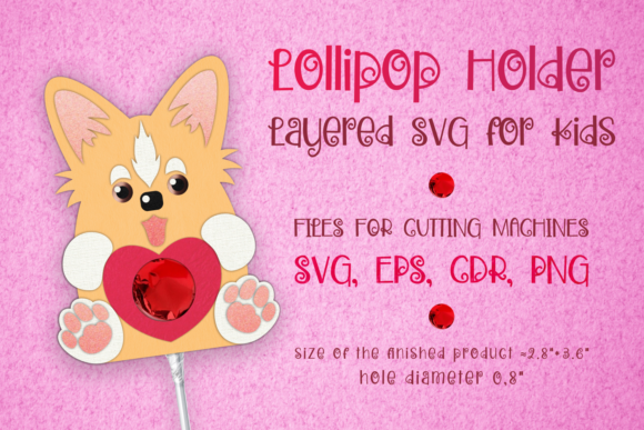 Dog Lollipop Holder Valentines Template