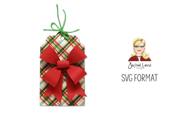 Double Bow Gift Tag SVG
