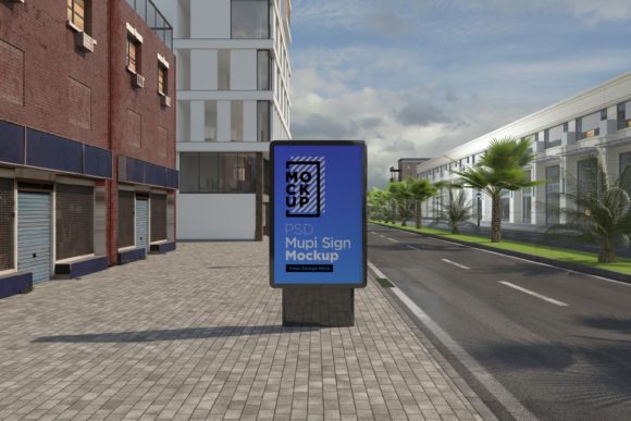 Elevate Your Brand: Mastering Realistic Advertising with Evening View and Mupi Signage Mockups