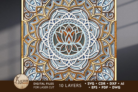 Multilayer Cut File MANDALA: Elevate Your Laser Cutting Projects