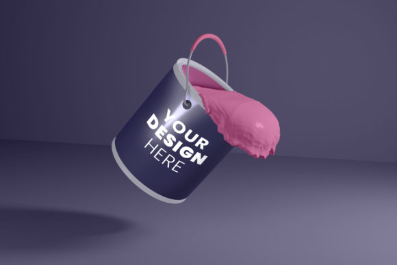 Paint Color Realistic Mockup Psd