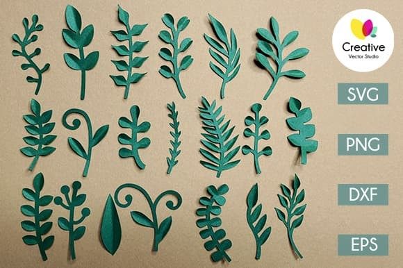 Paper Leaves Bundle