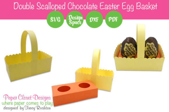 Scalloped Double Easter Egg Basket: A Versatile Digital Cutting Solution for Seasonal Creations